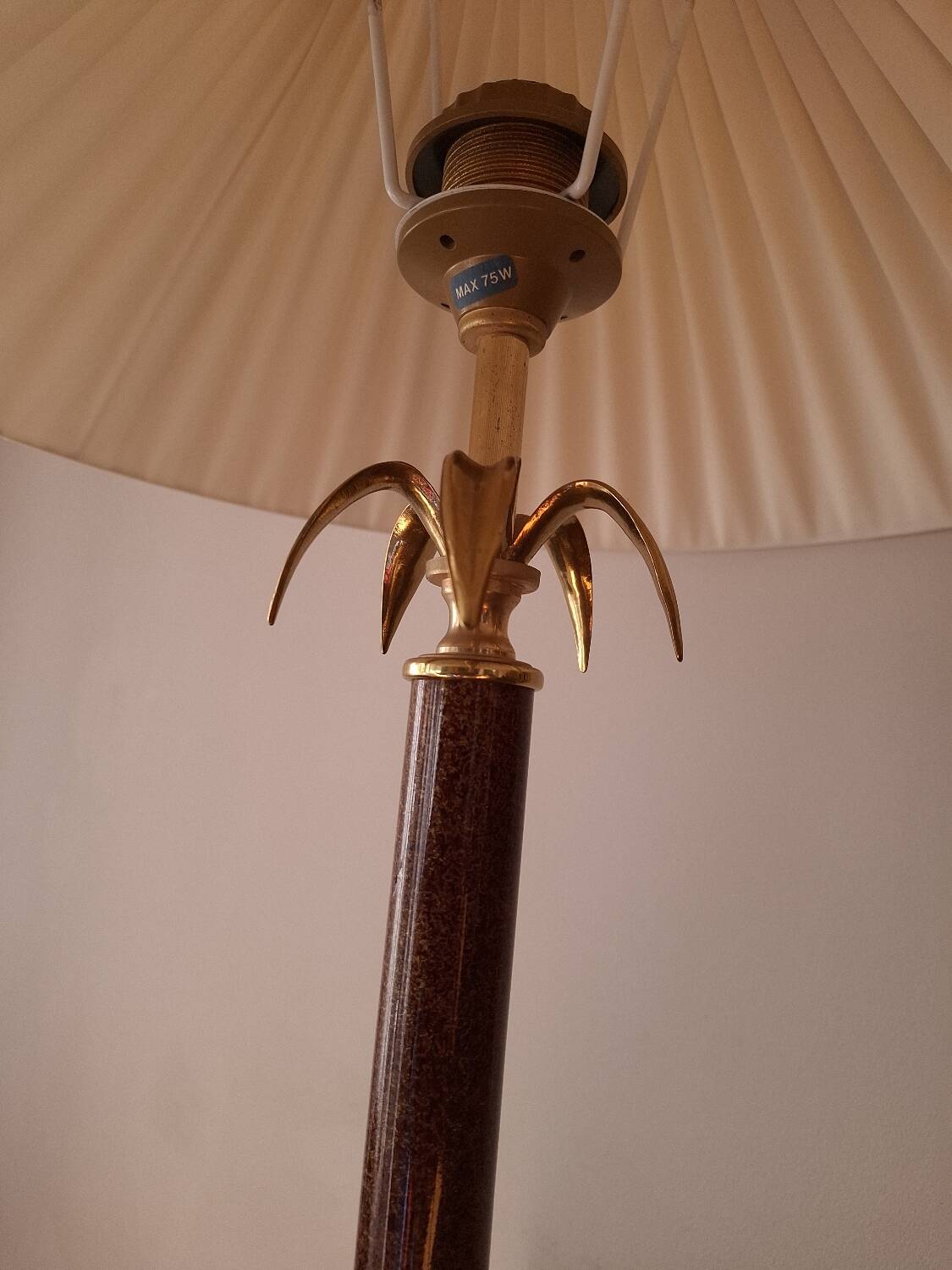 80's tortoiseshell palm tree lamp