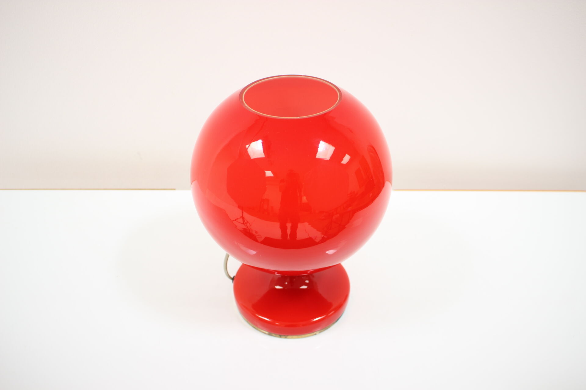 Mid-century all-glass table lamp Osvětlovací sklo Valašské meziříčí, 1970's