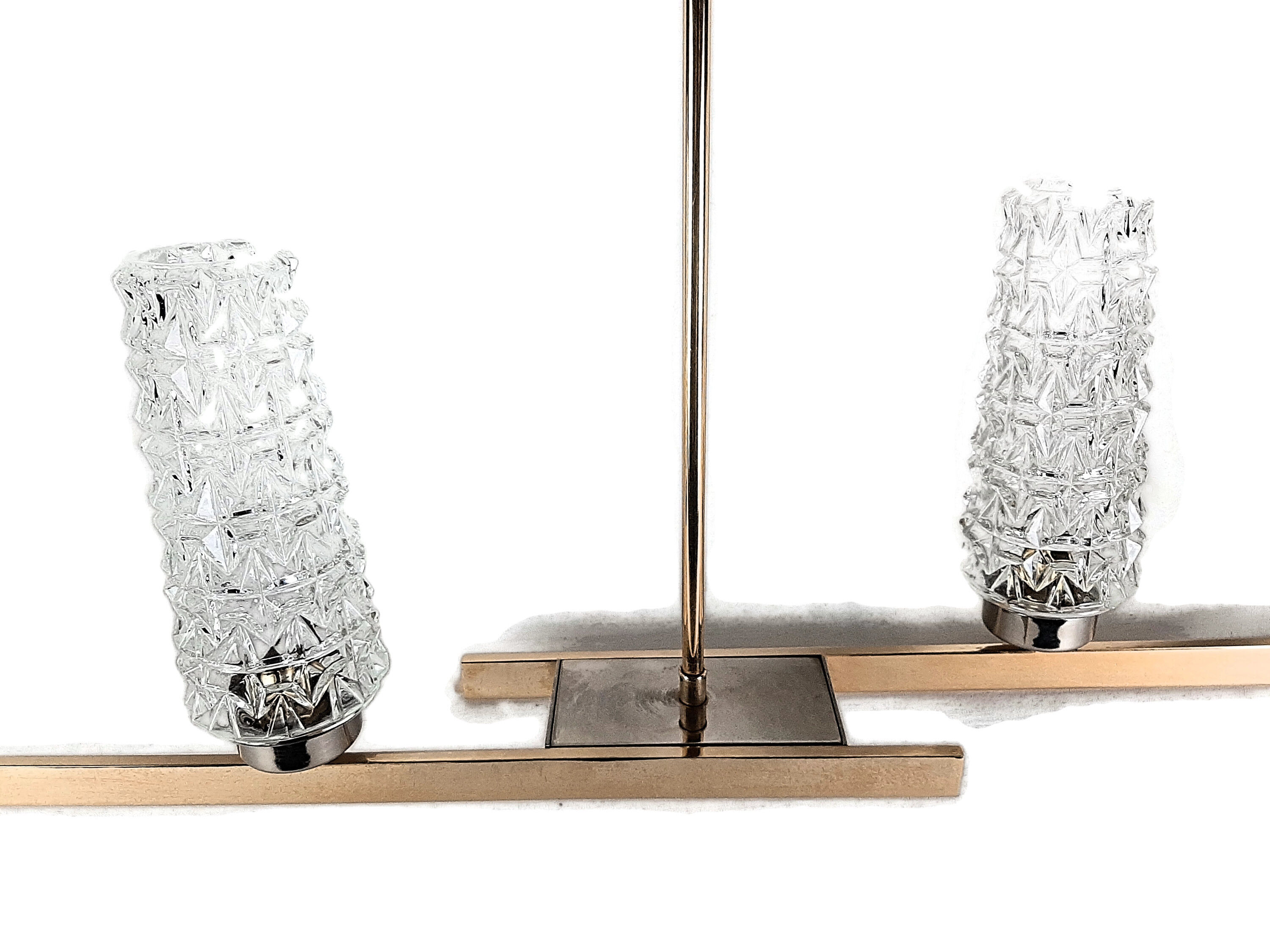 Chandelier mid century modern geometric shape 1 meter long