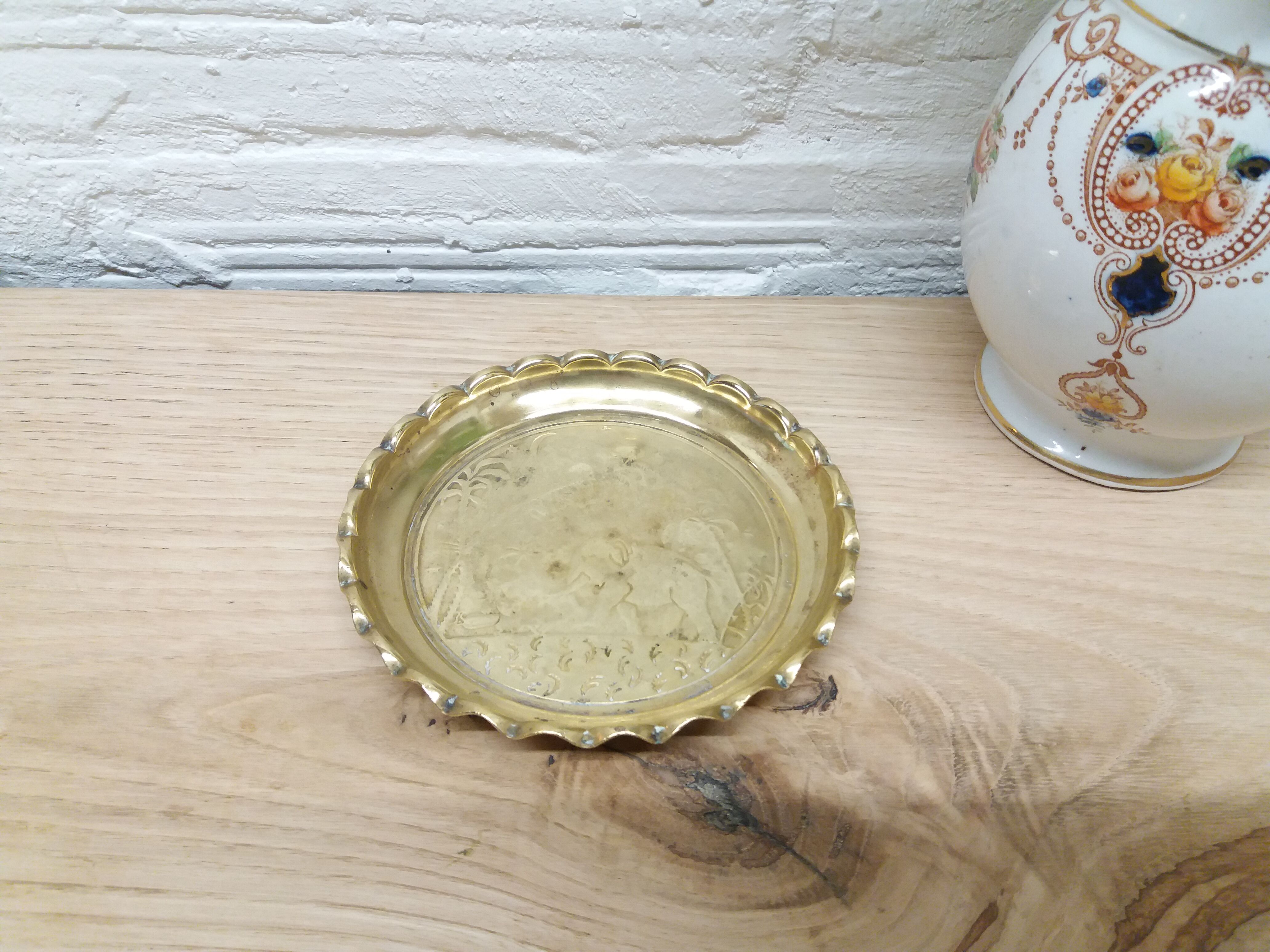 Golden brass cup