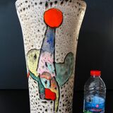 Large free-form abstract vase by Marius Bessone (Vallauris), c. 1950