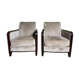 Paire de fauteuils art