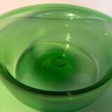 Bol de centre en verre soufflé à la main vintage, Empoli, Italie, années 1970