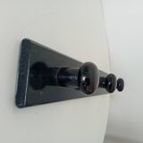 Vintage wall-mounted coat rack in lacquered wood from the 60s