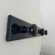 Vintage wall-mounted coat rack in lacquered wood from the 60s