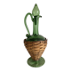 Carafe italienne vintage en verre et osier