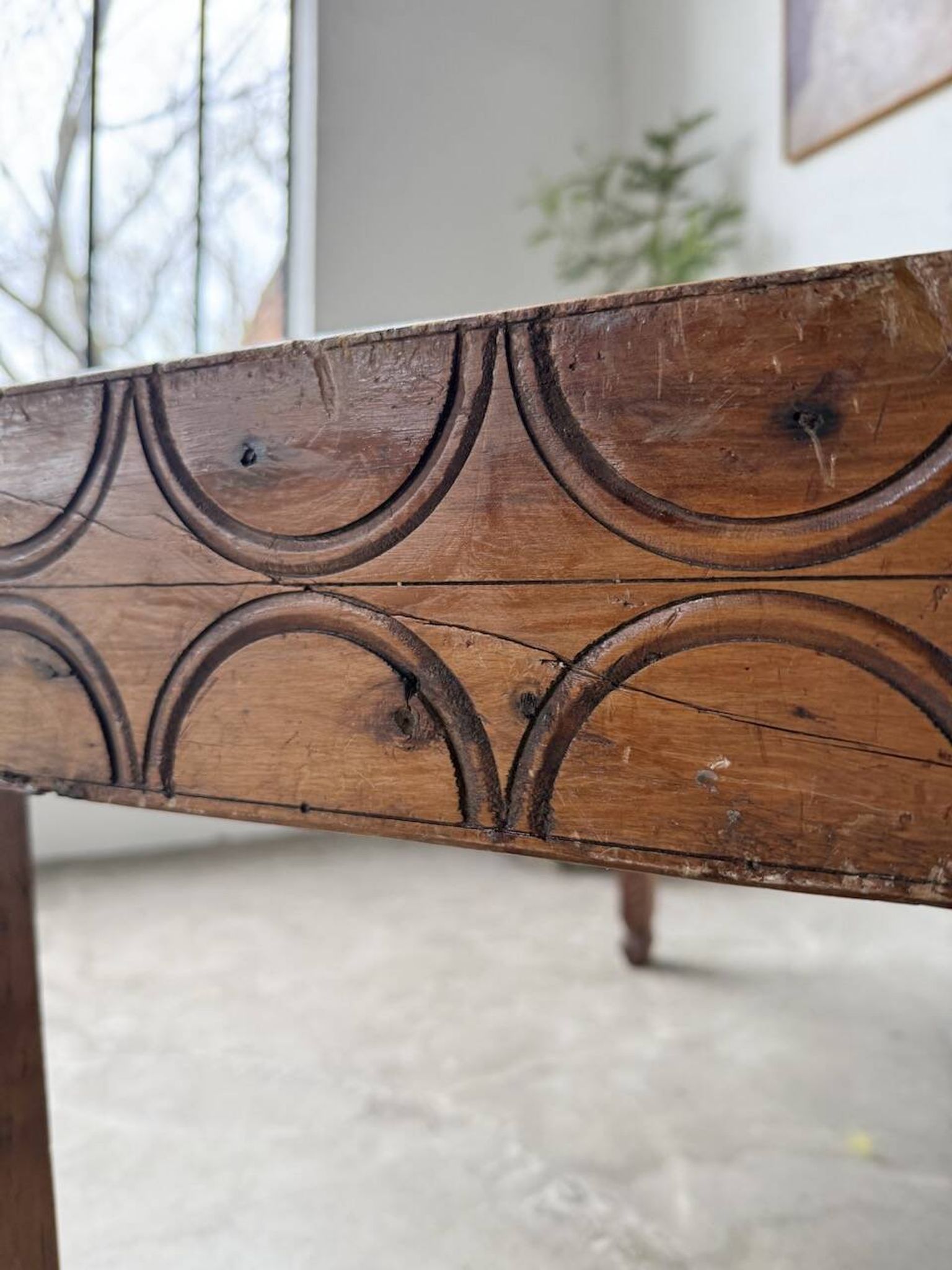Savoyard folk art coffee table