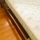 Solid walnut bed (head + foot + frame) Louis Philippe style