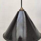 Enameled sheet metal pendant lights