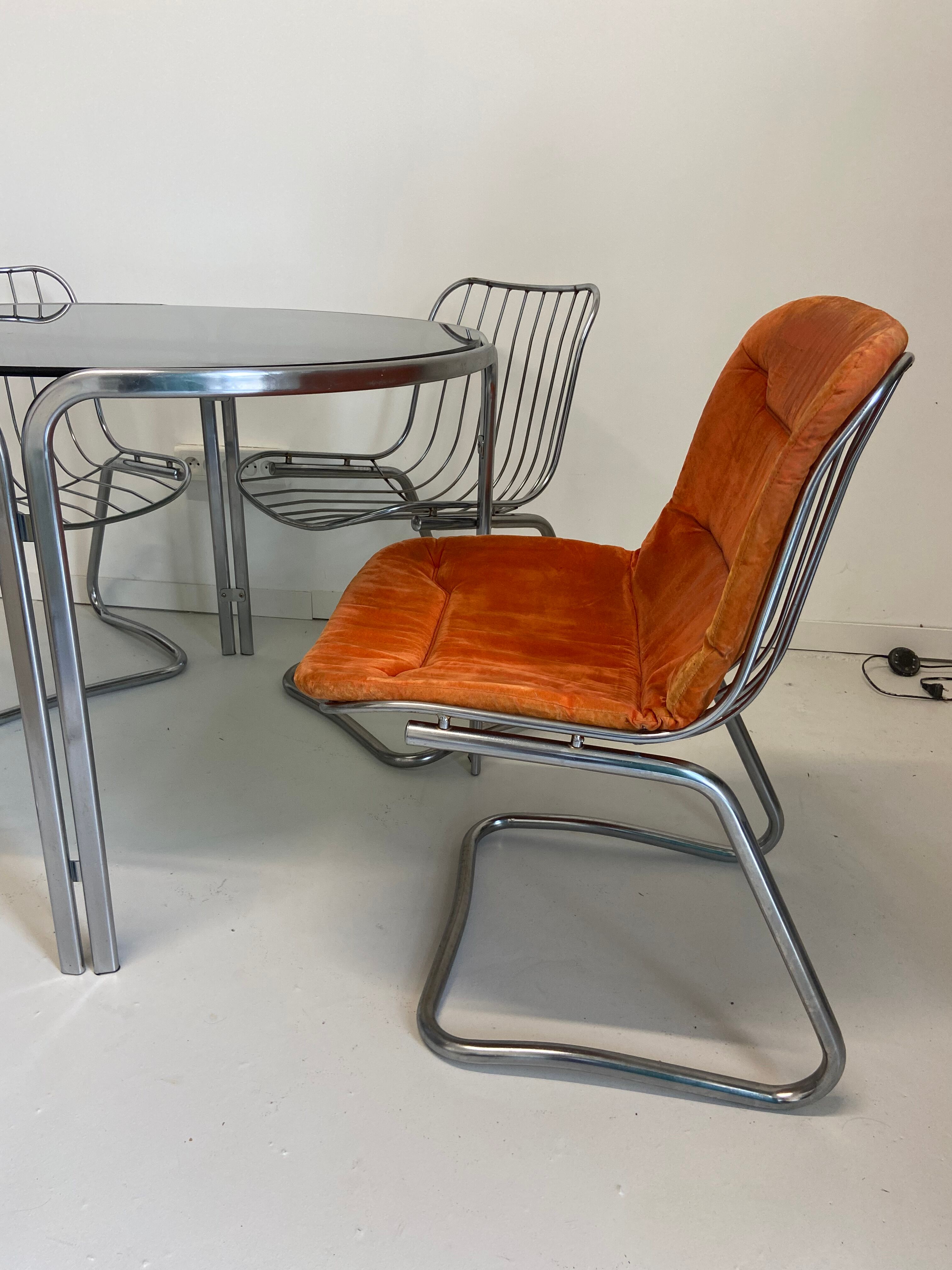 Rinaldi Gastone chairs in chrome