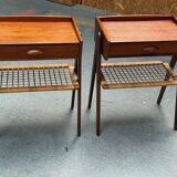 Set of 2 modernist Danish teak bedside tables by Søren Rasmussen, 1964