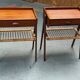 Set of 2 modernist Danish teak bedside tables by Søren Rasmussen, 1964