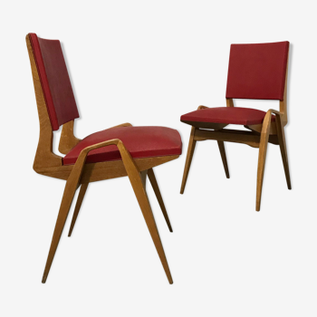 Maurice Pre pair of elm chairs