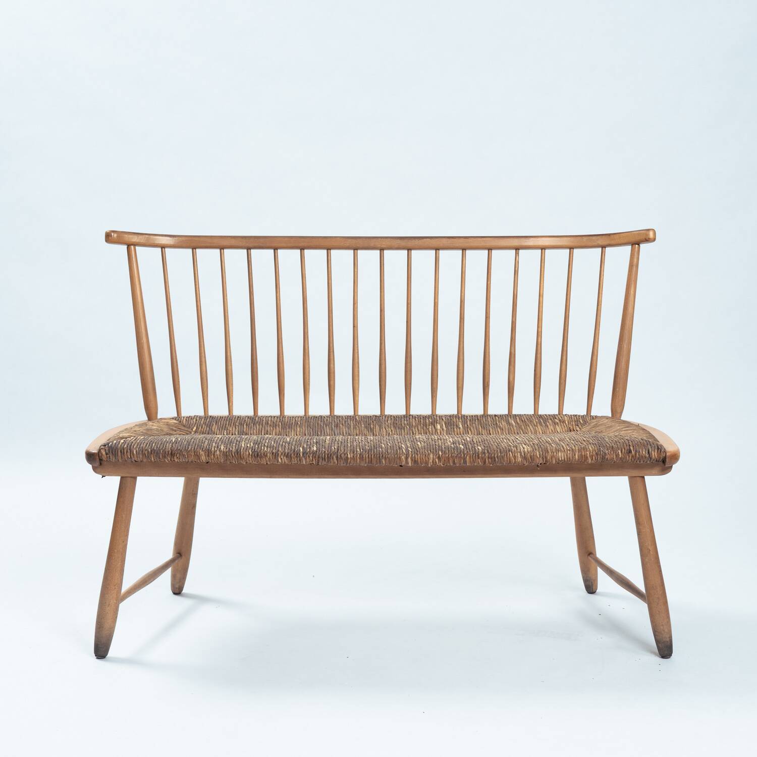 Banc en osier tressé Arno Lambrecht pour WK Mobel, 1950