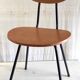 Pair of designer metal and wood chairs - 1950s