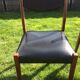 Set of 4 Scandinavian chairs from the 60s in black skai