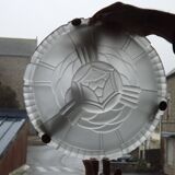 Art Deco Artistar France White Platformer Ceiling Light Abstract Design 529