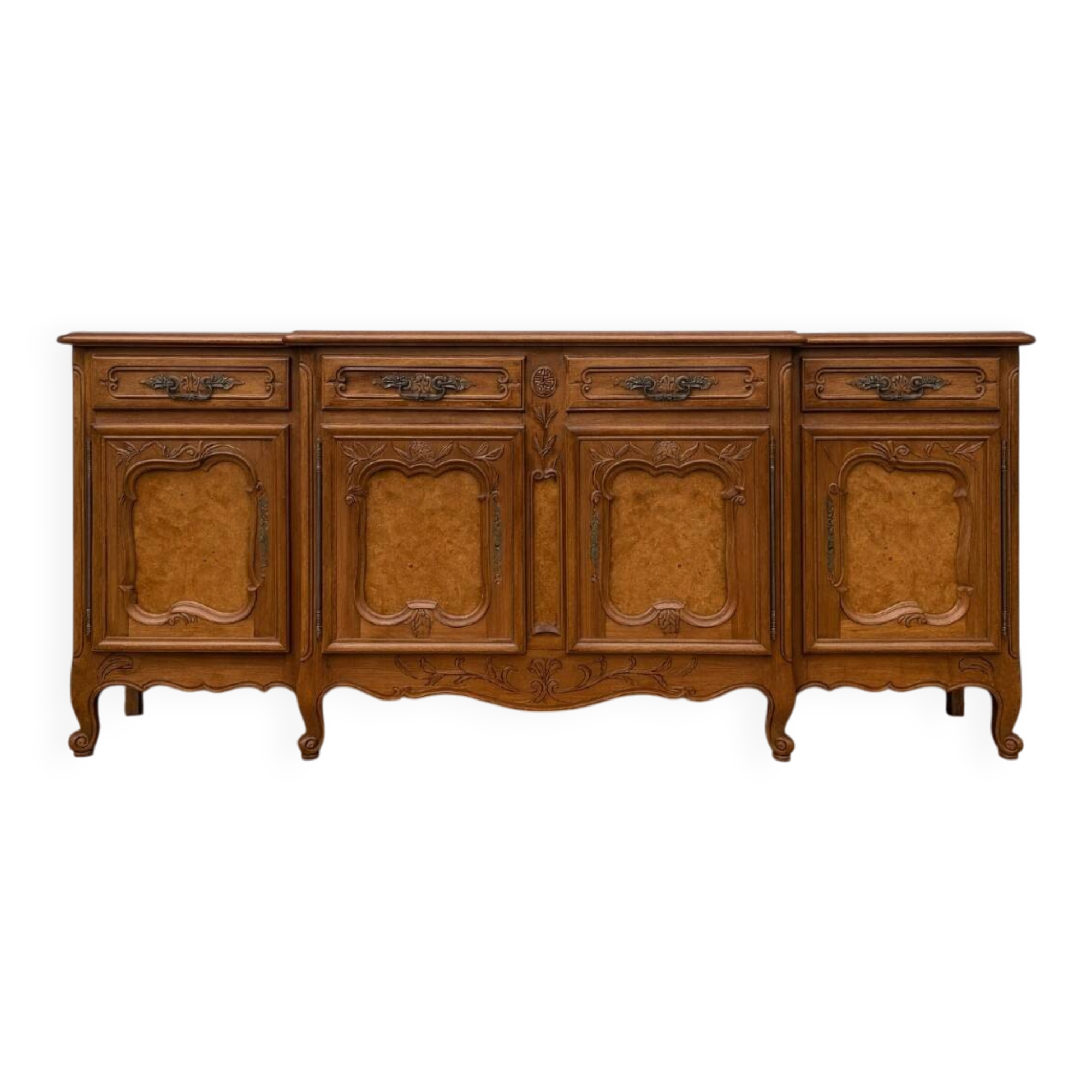 Grand buffet in a row, antique carved wooden – Louis XV style
