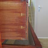 Louis XVI chest of drawers - Bronze - Butterfly wood veneer marquetry - 1930