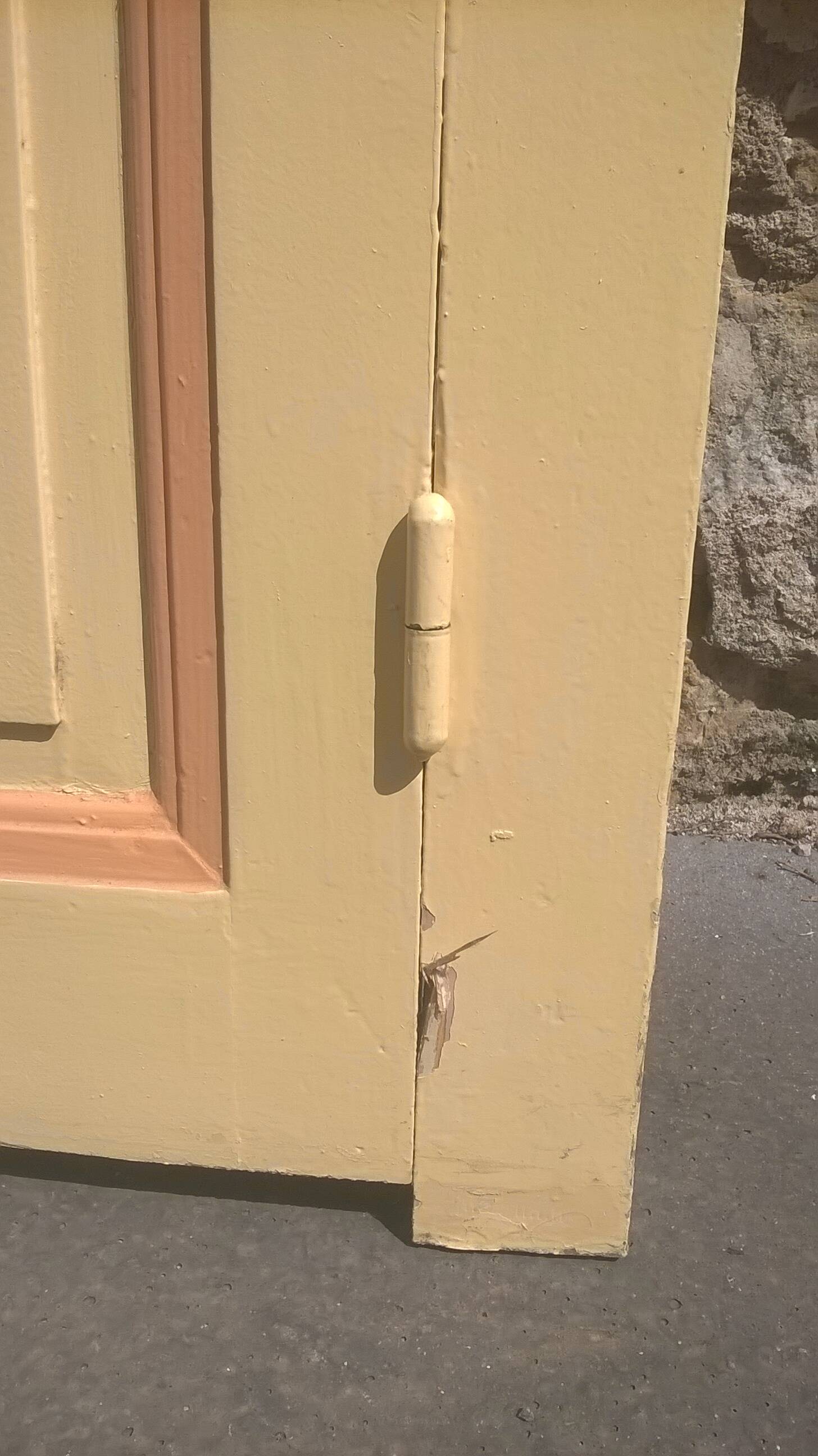 Set of large double antique wardrobe doors.