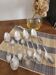 Set of 8 large silver-plated spoons in Boulenger antique style.