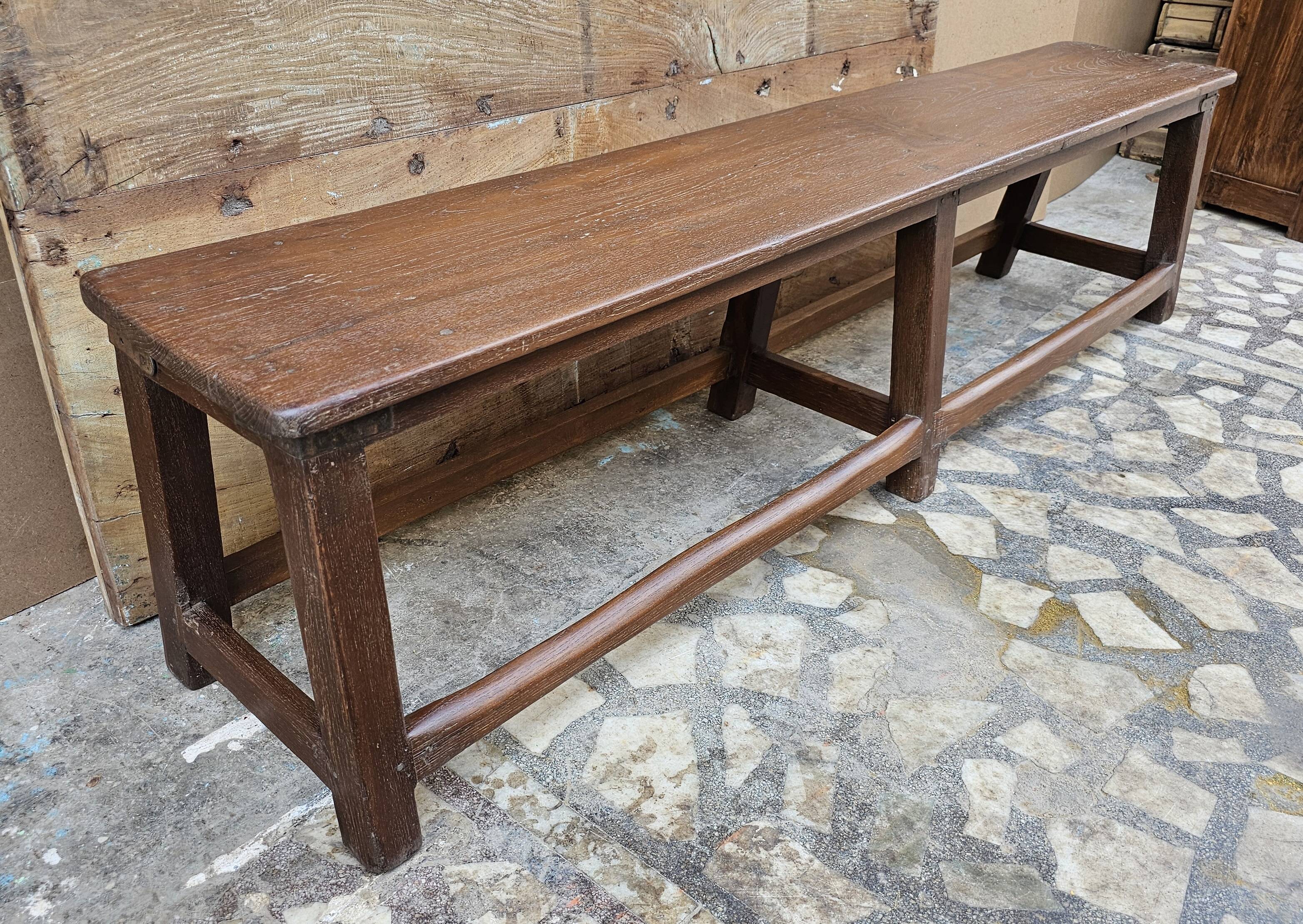 Old Burmese teak bench