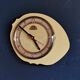 Vintage formica clock silent asymmetrical wall pendulum "FFR Morbier yellow black"