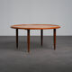 Table basse ronde en teck moderne scandinave, Danemark, années 1960