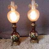 Pair of art nouveau lamps