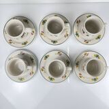 Set of 6 Christmas coffee/tea cups, 1980