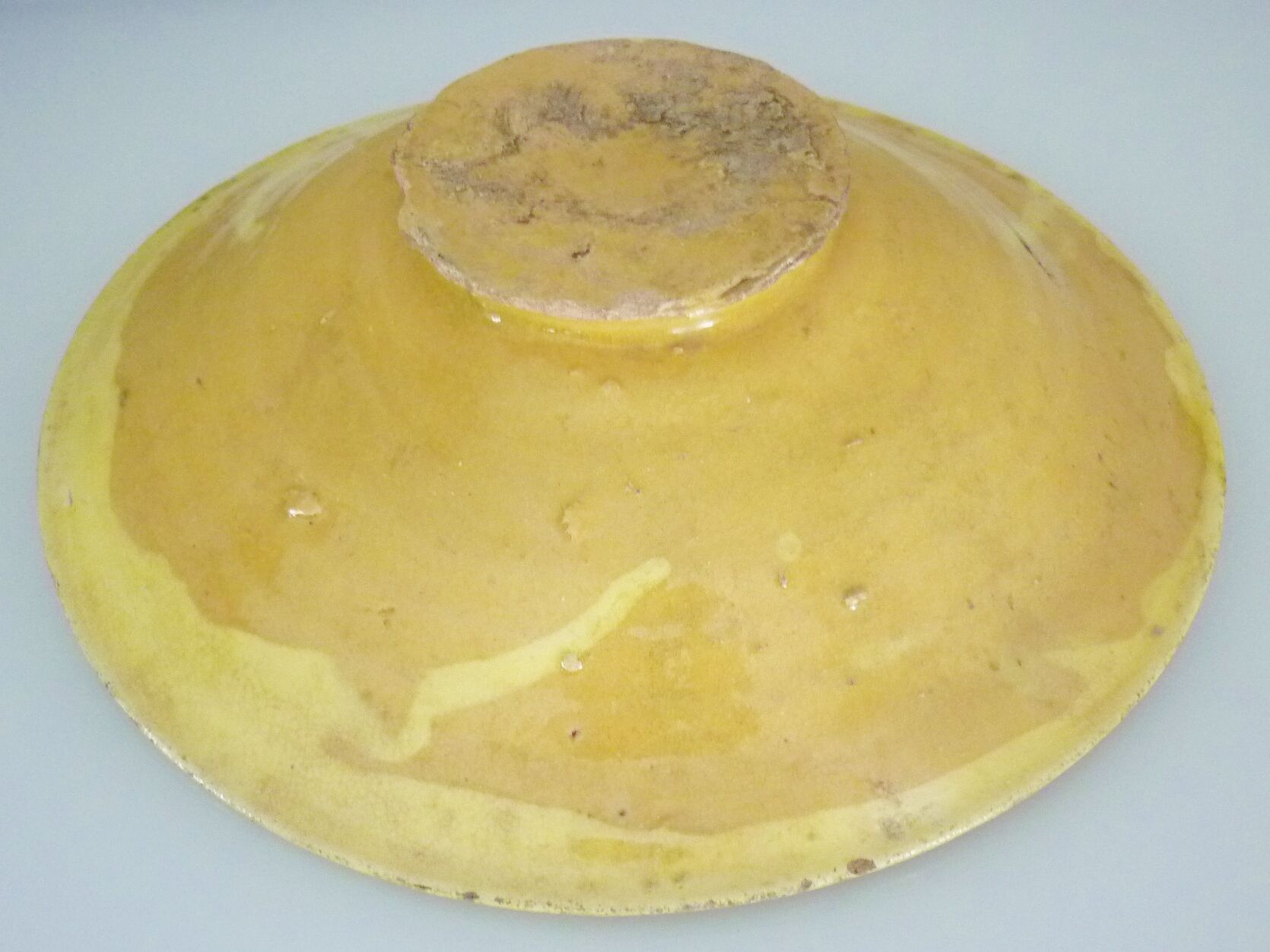Dish, old omelette turn, nineteenth, glazed terracotta, south of the France