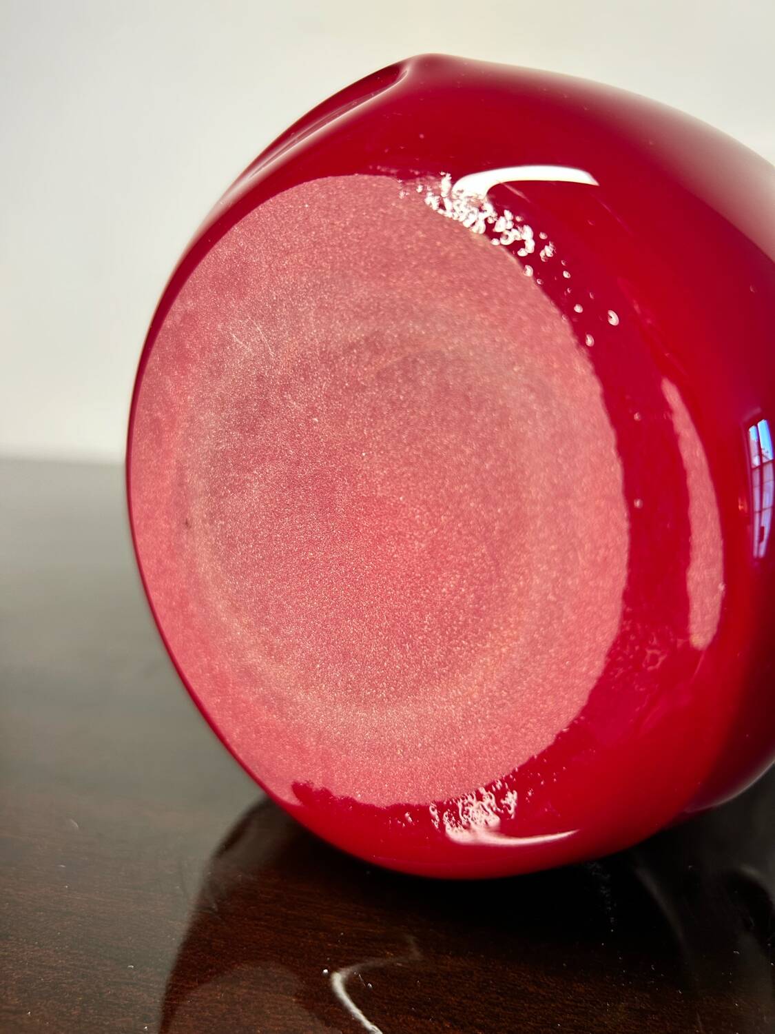 Vintage red Murano soliflore vase