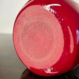 Vintage red Murano soliflore vase