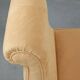 Mustard yellow fabric vintage bench from the late 20th century