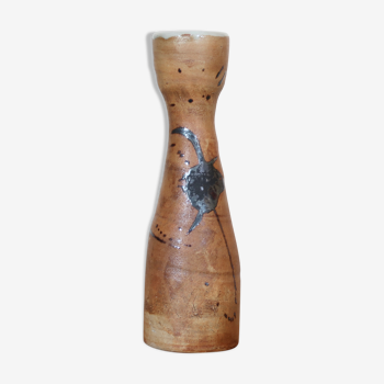 Vase en céramique de la poterie de la colombe, décor abstrait, années 70