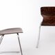 2 of 8 Vintage Casala Stackable Chairs, Germany 1970s, Plywood & Chrome