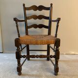 Provencal straw armchair