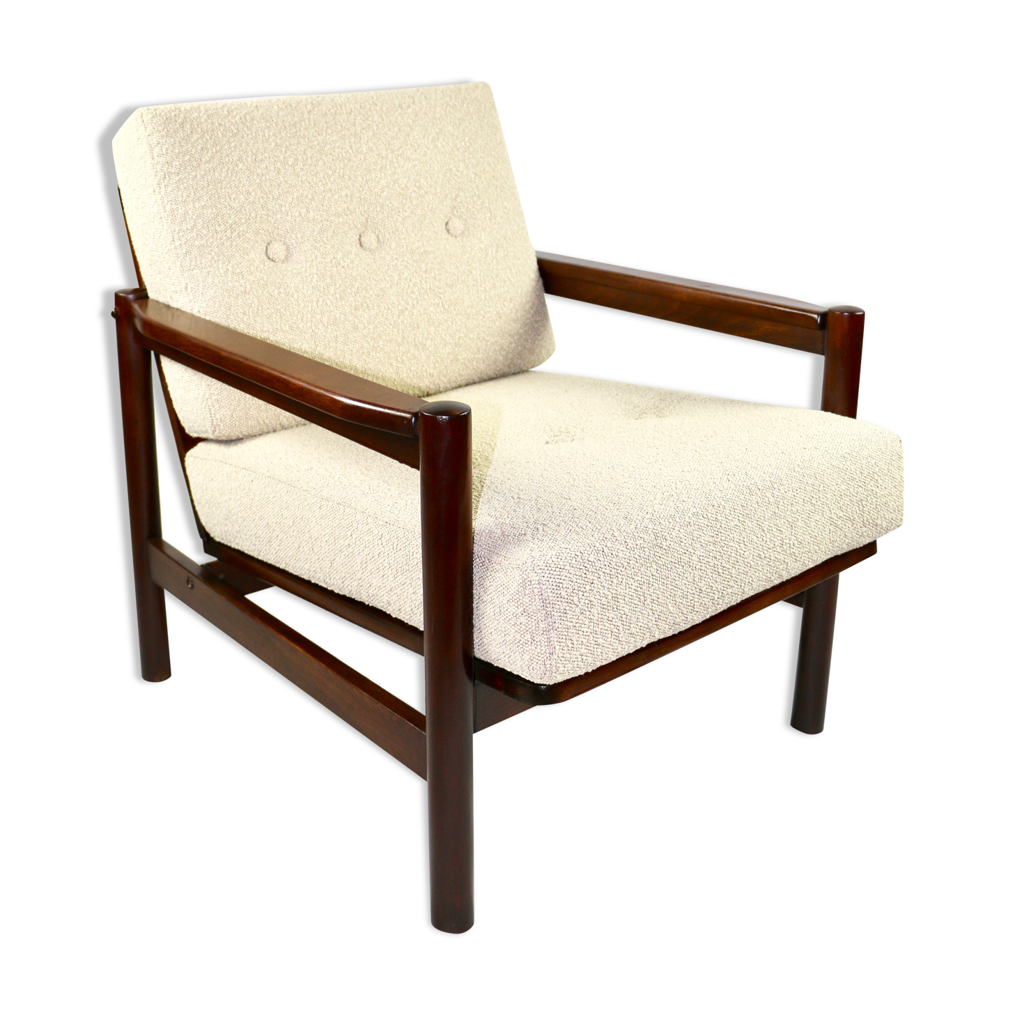 Fauteuil vintage en beige, années 1970