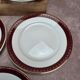 Lot de 12 assiettes à dessert Digoin Sarreguemines « rubis »