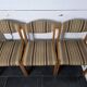 4 vintage self chairs from the 60s with wool seats