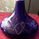 Carafe a decanter in blue and transparent bohemian glass
