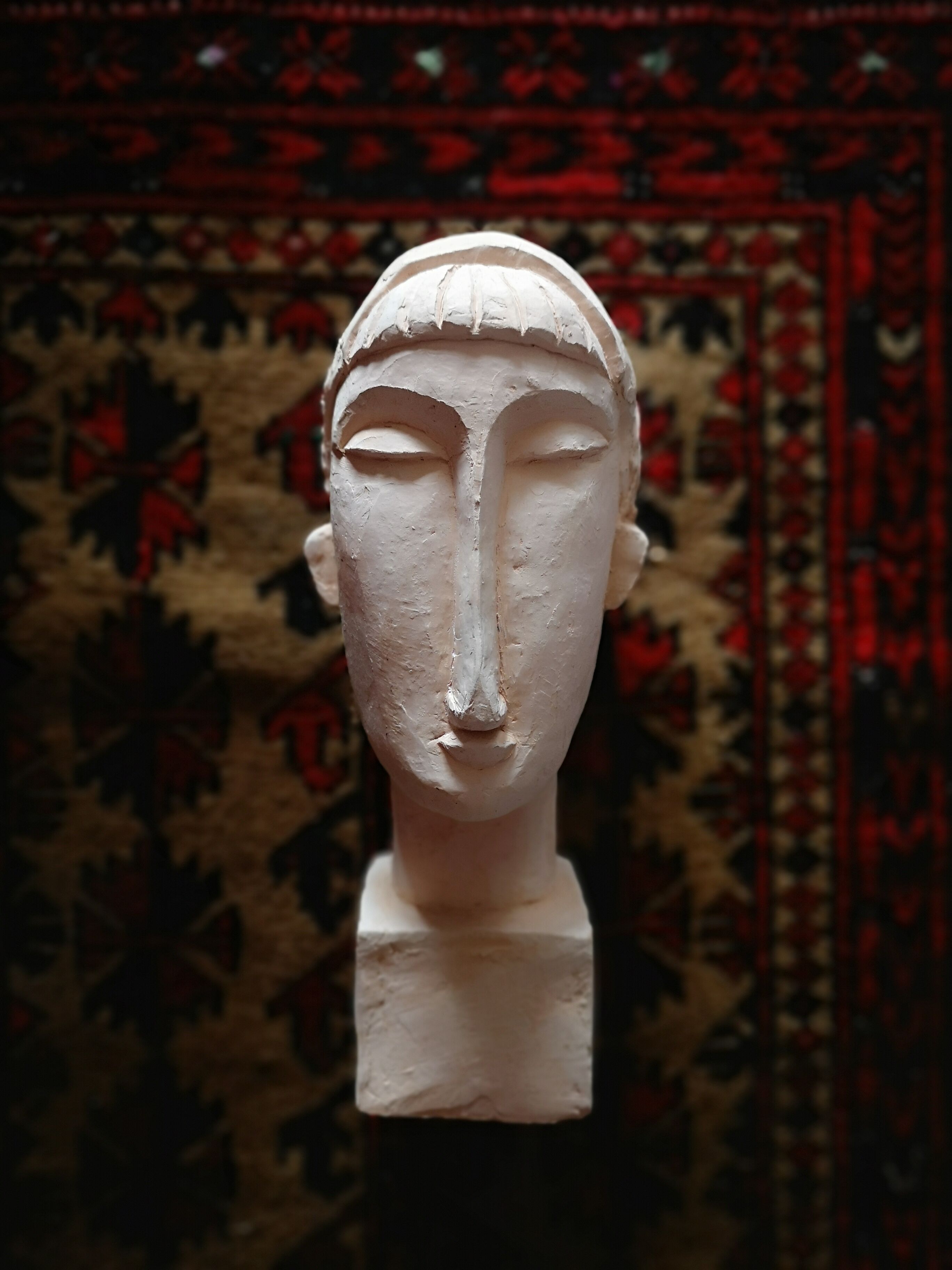 Bust woman terracotta - Inspiration Modigliani