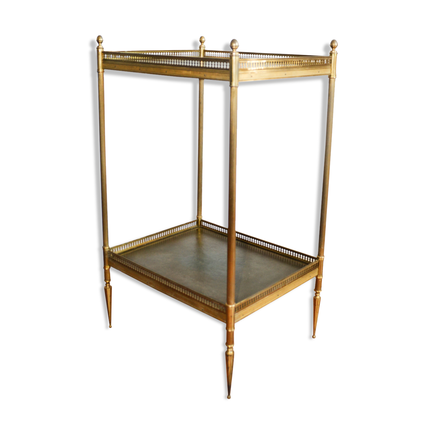 Bedside side brass table