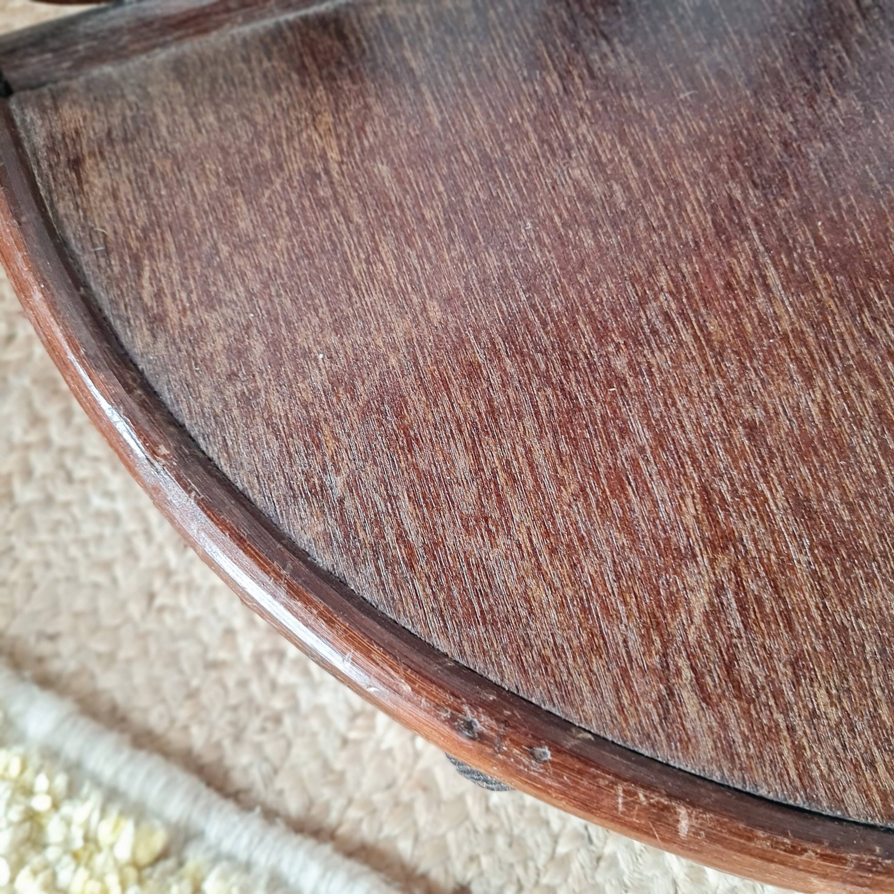 Vintage rattan corner shelf