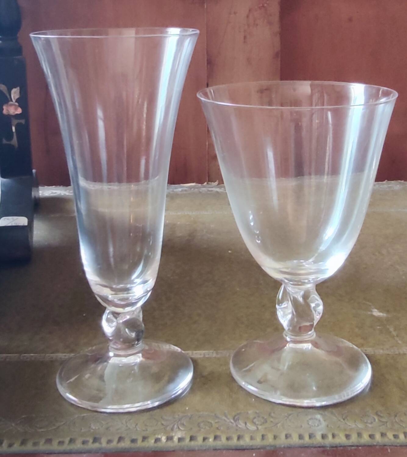 Set of 40 Daum France crystal glasses, Orval model