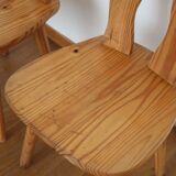 Pair of Scandinavian pine chairs