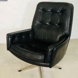 Vintage danish mid century svend. skipper leather lounge chair 1970,s