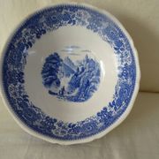 Large salad bowl dish Villeroy & Boch antique earthenware 374112 Burgenland Blue