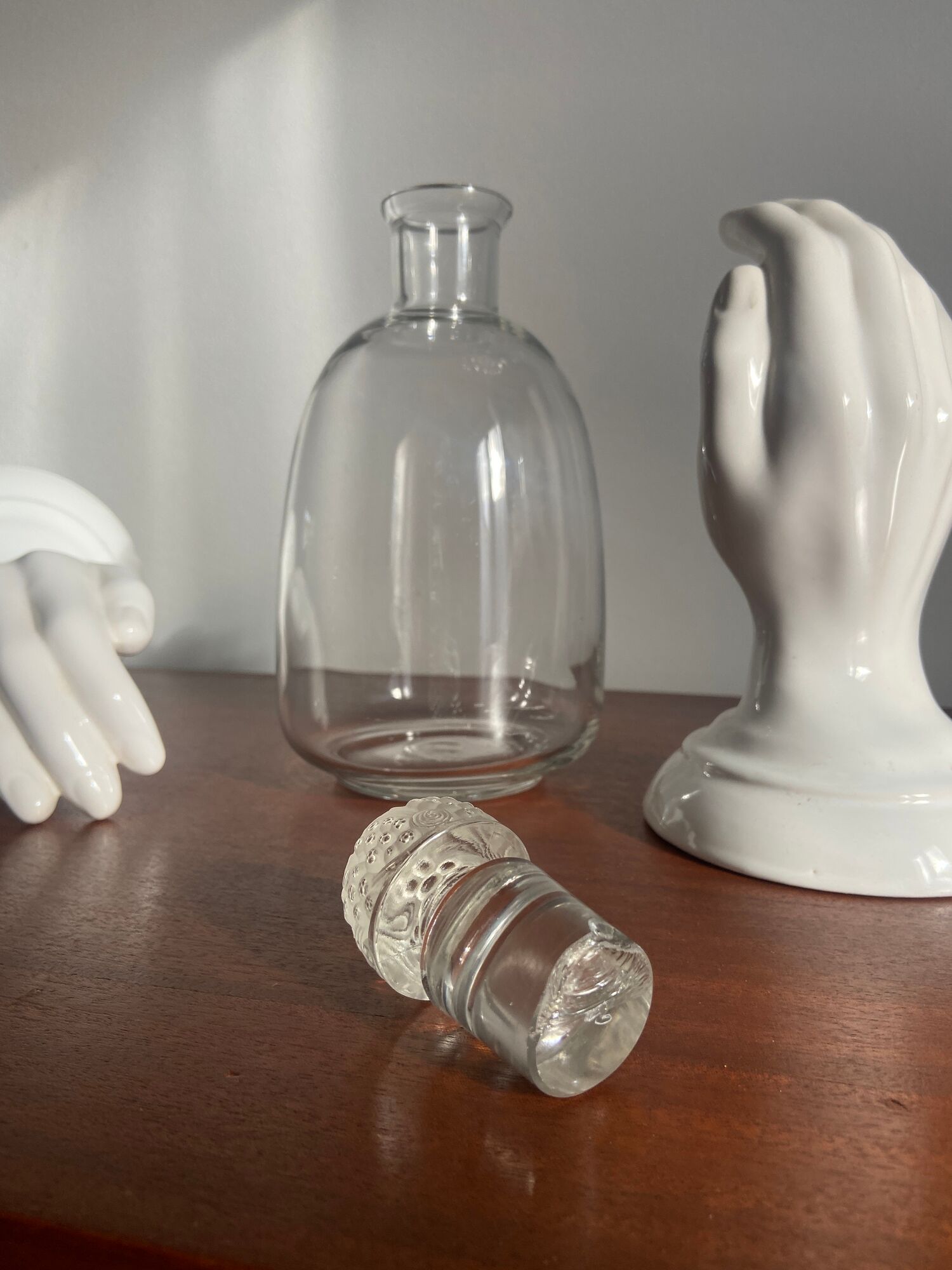 Crystal port decanter by René Lalique around 1925