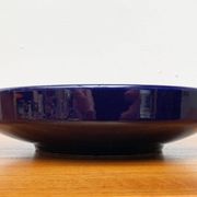 Dark blue pottery bowl from West Germany from the mid-century, 1960s.